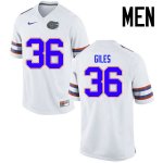 Men's Florida Gators #36 Eddie Giles NCAA Nike White Authentic Stitched College Football Jersey YNC2262RL